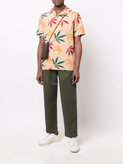 Vans Leaf-print Short-sleeve Shirt In Brown | ModeSens