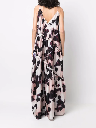 Del Core Abstract-print Silk Jumpsuit In Rosa