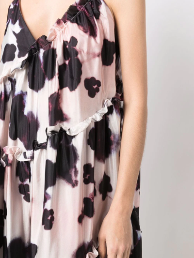 Del Core Abstract-print Silk Jumpsuit In Rosa
