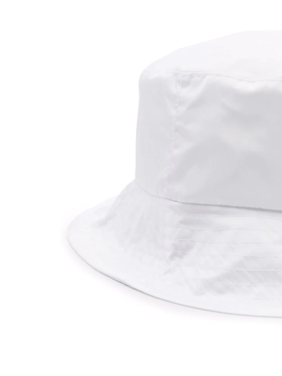 Shop Moncler Logo-patch Bucket Hat In Weiss