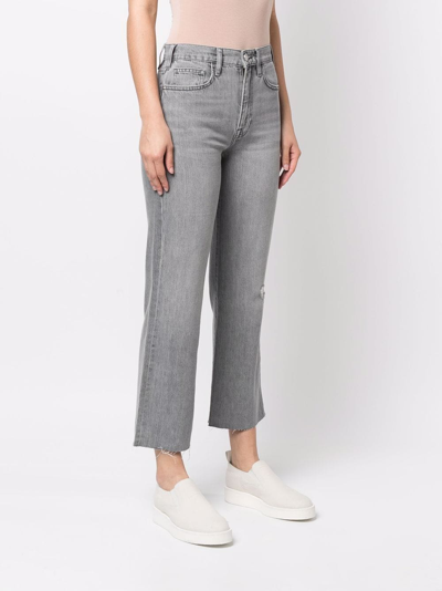 Frame Women's Le Jane Crop Raw After Jeans In Grey