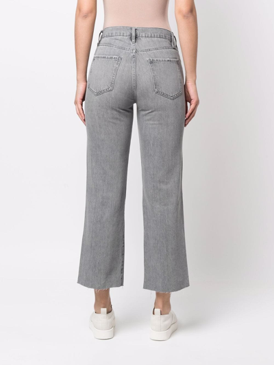 Shop Frame Le Jane Straight-leg Jeans In Grey