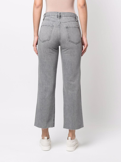 Frame Women's Le Jane Crop Raw After Jeans In Grey