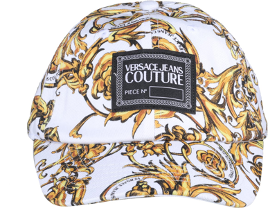 Shop Versace Jeans Couture Logo Baseball Cap In White