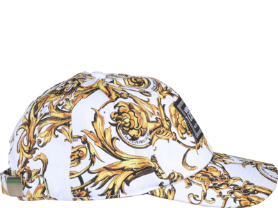 Shop Versace Jeans Couture Logo Baseball Cap In White