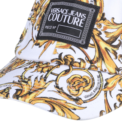 Shop Versace Jeans Couture Logo Baseball Cap In White