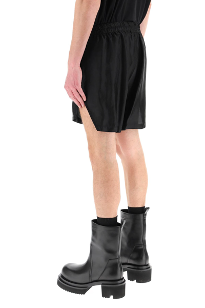 Shop Rick Owens Viscose And Cupro Phleg Boxers In Black