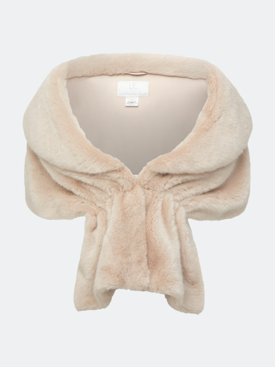 Shop Unreal Fur Champagne Wrap In Nude In Brown