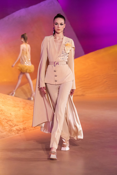 Shop Georges Hobeika Fitted Jacket And Pants