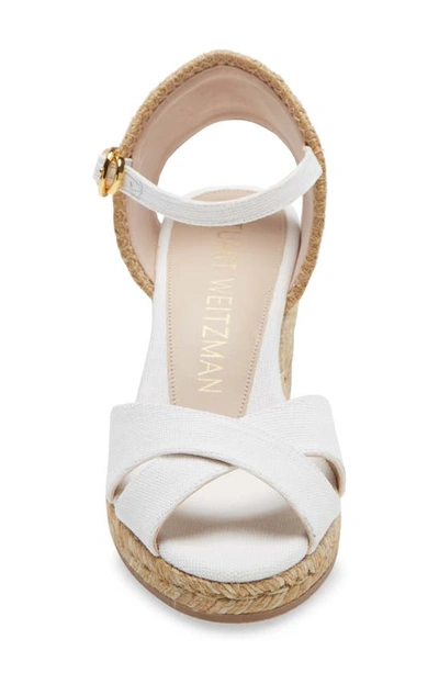 Shop Stuart Weitzman Mirela Espadrille Sandal In Cream/ Natural