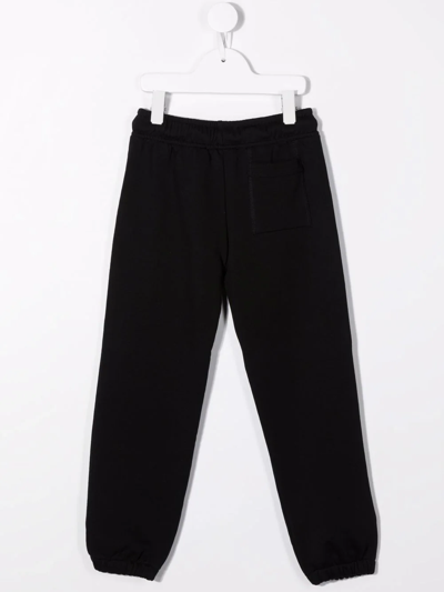 Acne Studios Kids' Mini Frack Face Patch Joggers In Black