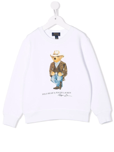 Ralph Lauren Kids Teddy Bear-print Crew Neck Sweatshirt