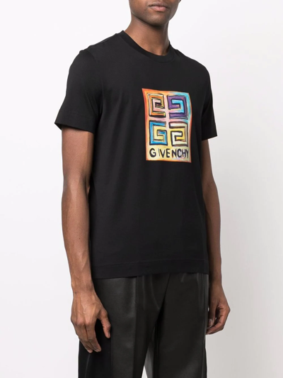 GIVENCHY + Josh Smith jacquard-trimmed printed cotton-jersey T-shirt