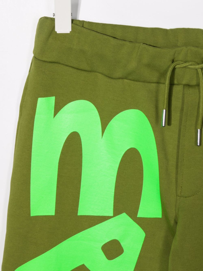 Shop Marni Teen Logo-print Joggers In Green