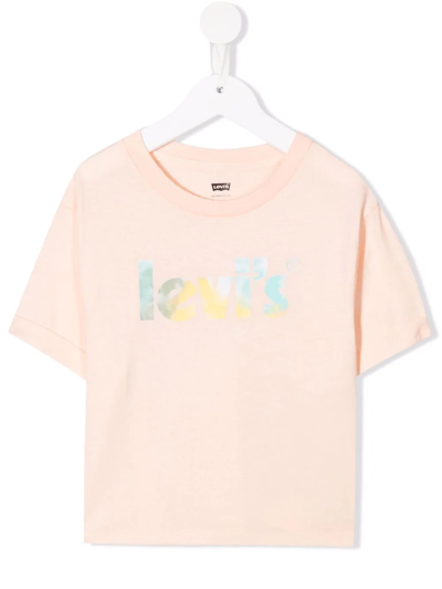 Shop Levi's Logo-print Cotton T-shirt In Pink