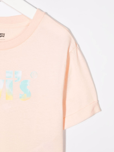 Shop Levi's Logo-print Cotton T-shirt In Pink