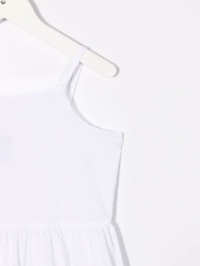 Shop Il Gufo Crochet-top Linen Dress In White