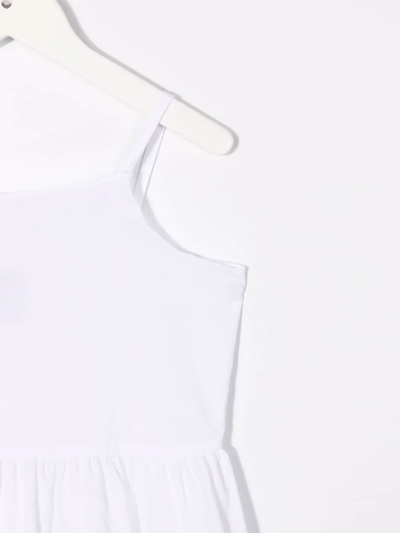 Il Gufo Crochet-top Linen Dress In White