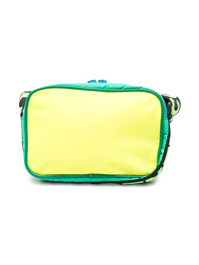 Shop Stella Mccartney Panelled Zipped Shoulder Bag In Orange