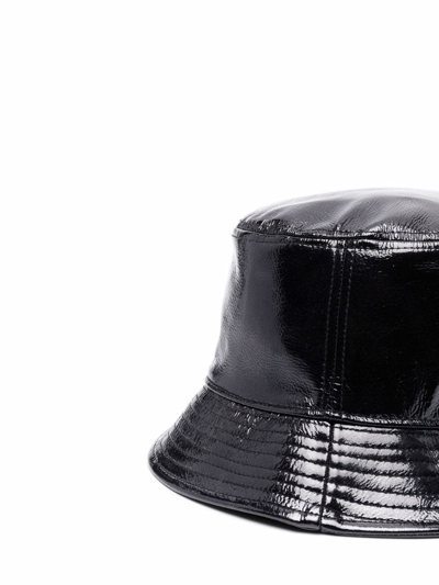 Shop Stand Studio High-shine Bucket Hat In Black