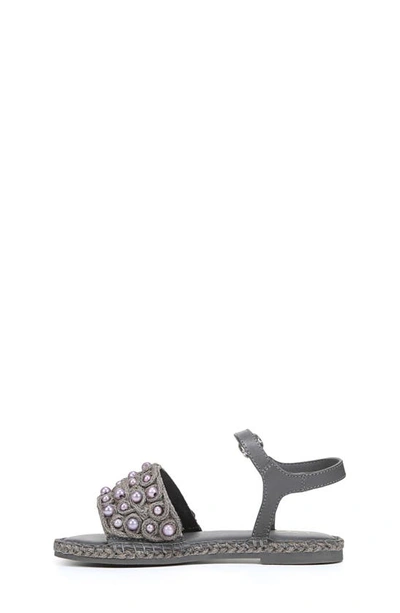 Shop Sam Edelman Holly Mini Beaded Sandal In Mockingbird Grey