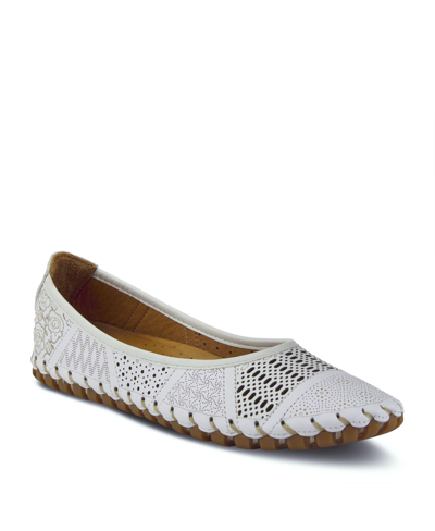 Shop Spring Step Women's Kenyetta Ballerina Shoes Women's Shoes In White