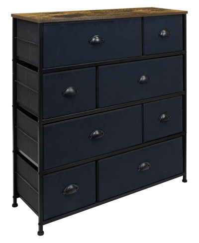 Shop Sorbus 8 Drawer Chest Dresser With Wood Top In Black