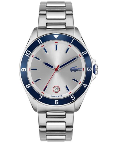 Shop Lacoste Men's Tiebreaker Stainless Steel Bracelet Watch 42mm