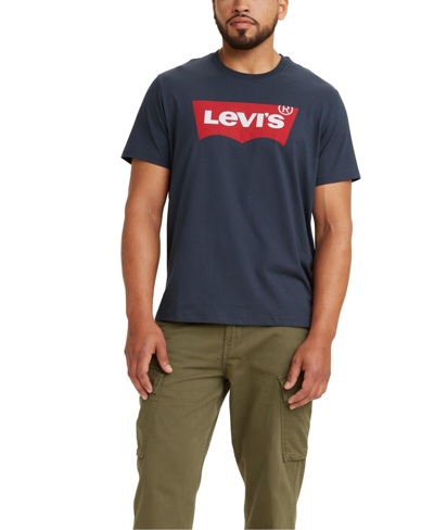 Shop Levi's Men's Graphic Logo Batwing Short Sleeve T-shirt In Dress Blues