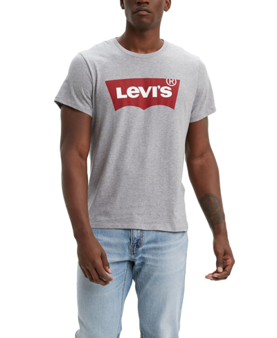 Shop Levi's Men's Graphic Logo Batwing Short Sleeve T-shirt In Midtone Heather Gray