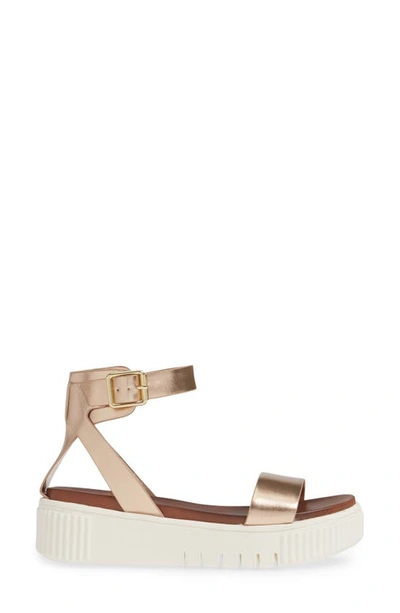 Shop Mia Lunna Platform Ankle Strap Sandal In Rose Gold
