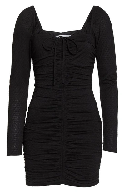 Shop Ali & Jay Ruched Body-con Dress In Black