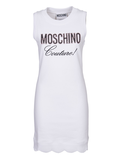 Shop Moschino Sweatshirt Dress In White