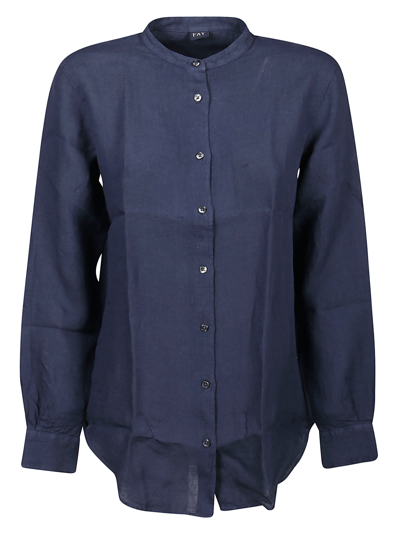 Shop Fay Long Sleeve Shirt In Blu Navy