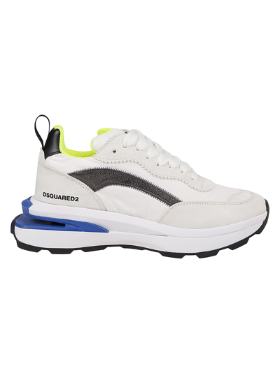 Shop Dsquared2 Slash Lace-up Low Top Sneakers In Bianco Sporco/antracite