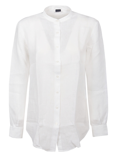 Shop Fay Long Sleeve Shirt In Bianco