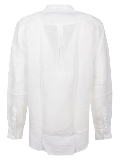 Shop Fay Long Sleeve Shirt In Bianco