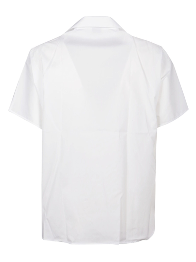 Shop Fay Short Sleeve Shirt In Bianco