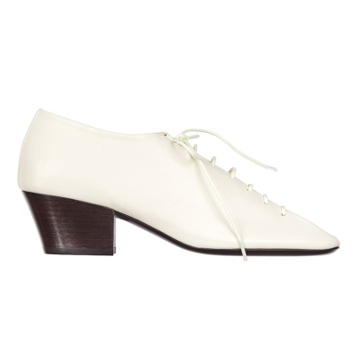 Shop Lemaire Heeled Derbies In White