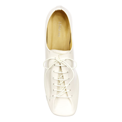 Shop Lemaire Heeled Derbies In White