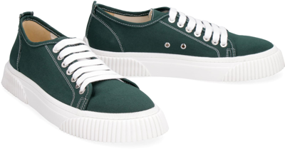 Shop Ami Alexandre Mattiussi Ami Sole Canvas Sneakers In Green