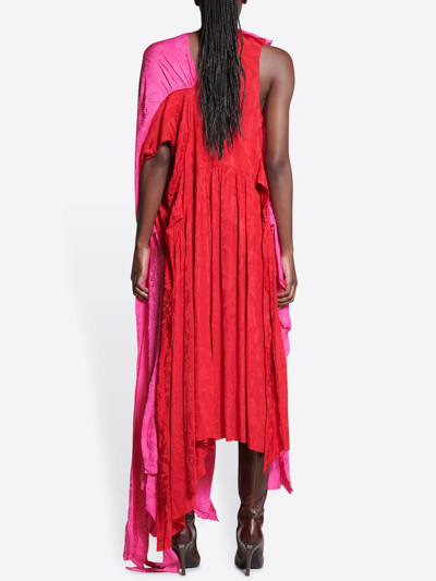 Shop Balenciaga Asymmetric Pink Dress