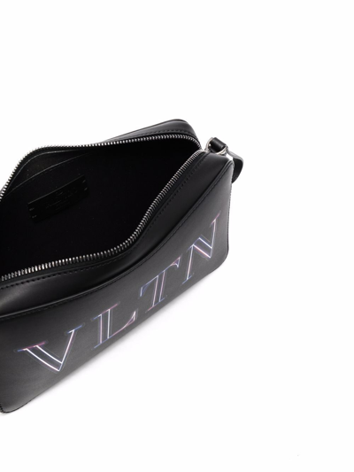 Shop Valentino Vltn Crossbody Bag In Black