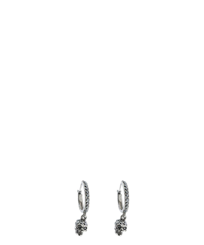 Shop Alexander Mcqueen Women's Black Metal Earrings