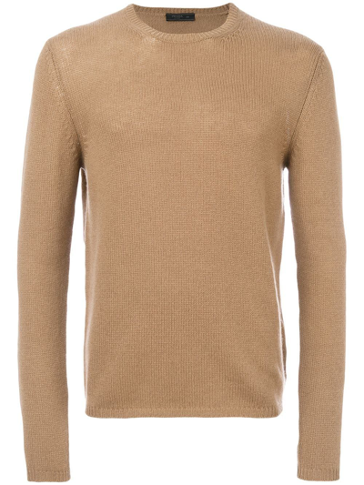 Shop Prada Men's Beige Cashmere Sweater