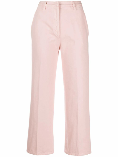 Shop Prada Women's Pink Cotton Pants
