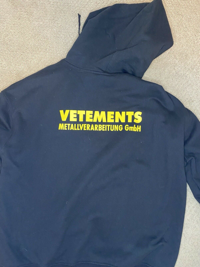 Pre-owned Vetements Metallverarbeitung Gmbh Hoodie Size Medium In Black |  ModeSens