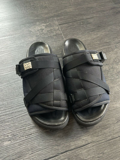 Pre-owned Christo Sandals Xl Navy/black In Blue
