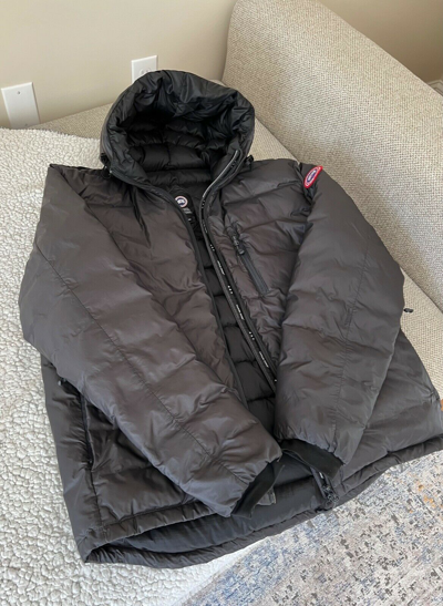 Pre owned Canada Goose Men s Lodge Hoody Model 5055m In Graphite black Pristine ModeSens