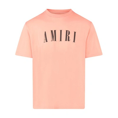 Shop Amiri Core Logo T-shirt In Peach Black